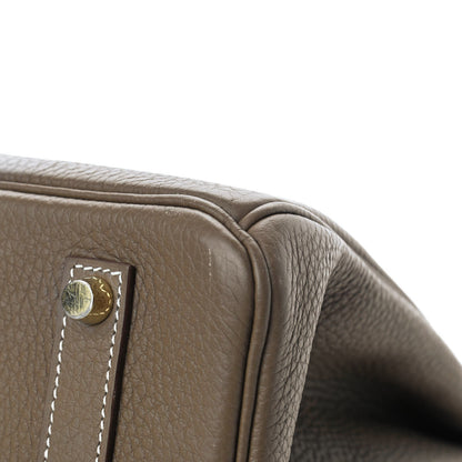 Hermes Taurillon Clemence Birkin 35 Etoupe 14 of 14