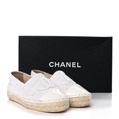 Chanel Tweed Patent CC Espadrilles 36 White 11 of 11