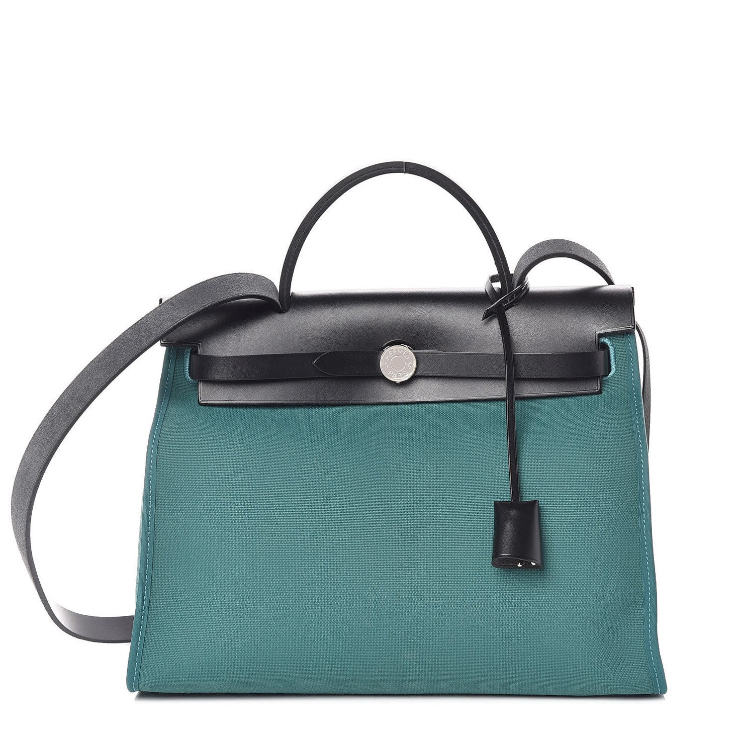 Hermes Vache Hunter Toile Herbag Zip 31 PM Malachite 13 of 13