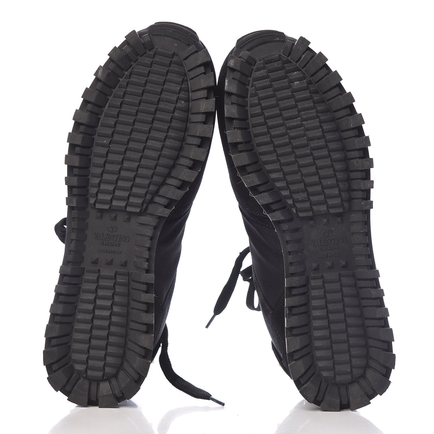Valentino Garavani Suede Nylon Camouflage Womens Soul Rockstud Sneakers 39 Black 7 of 14