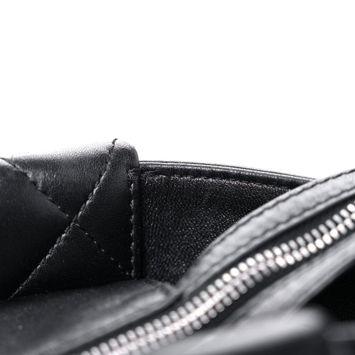 Chanel Lambskin Quilted Shopping Tote Black 13 of 14