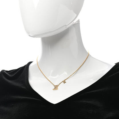 Louis Vuitton Metal Crystal LV Iconic Necklace Gold 1 of 6