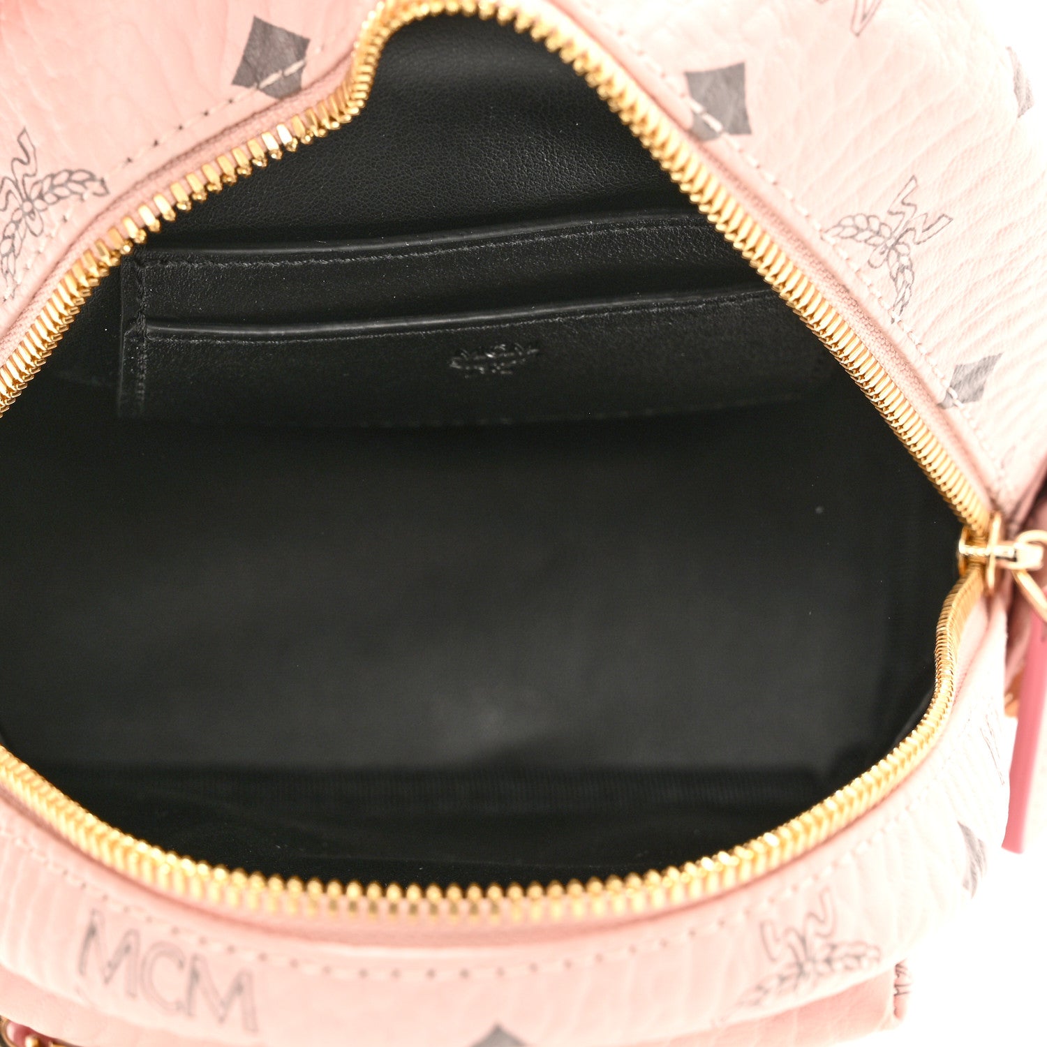 MCM Visetos Side Stud X-Mini Stark Bebe Boo Backpack Soft Pink 5 of 11