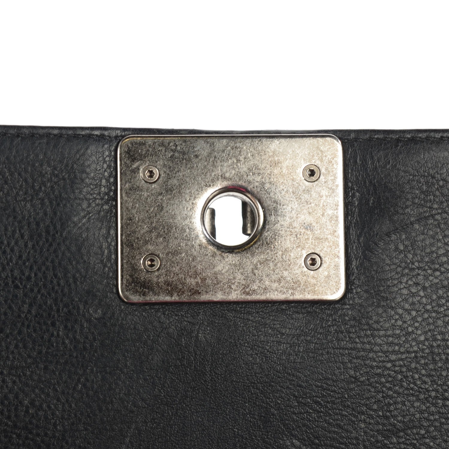 Chanel Calfskin Double Stitch Large Boy Flap Black 7 of 10