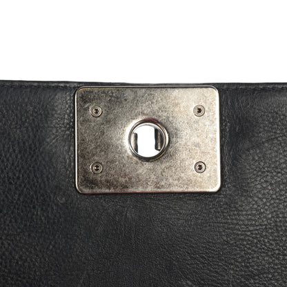 Chanel Calfskin Double Stitch Large Boy Flap Black 7 of 10