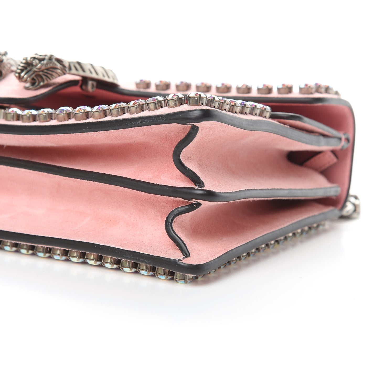 Suede Crystal Small Dionysus Shoulder Bag Peonia