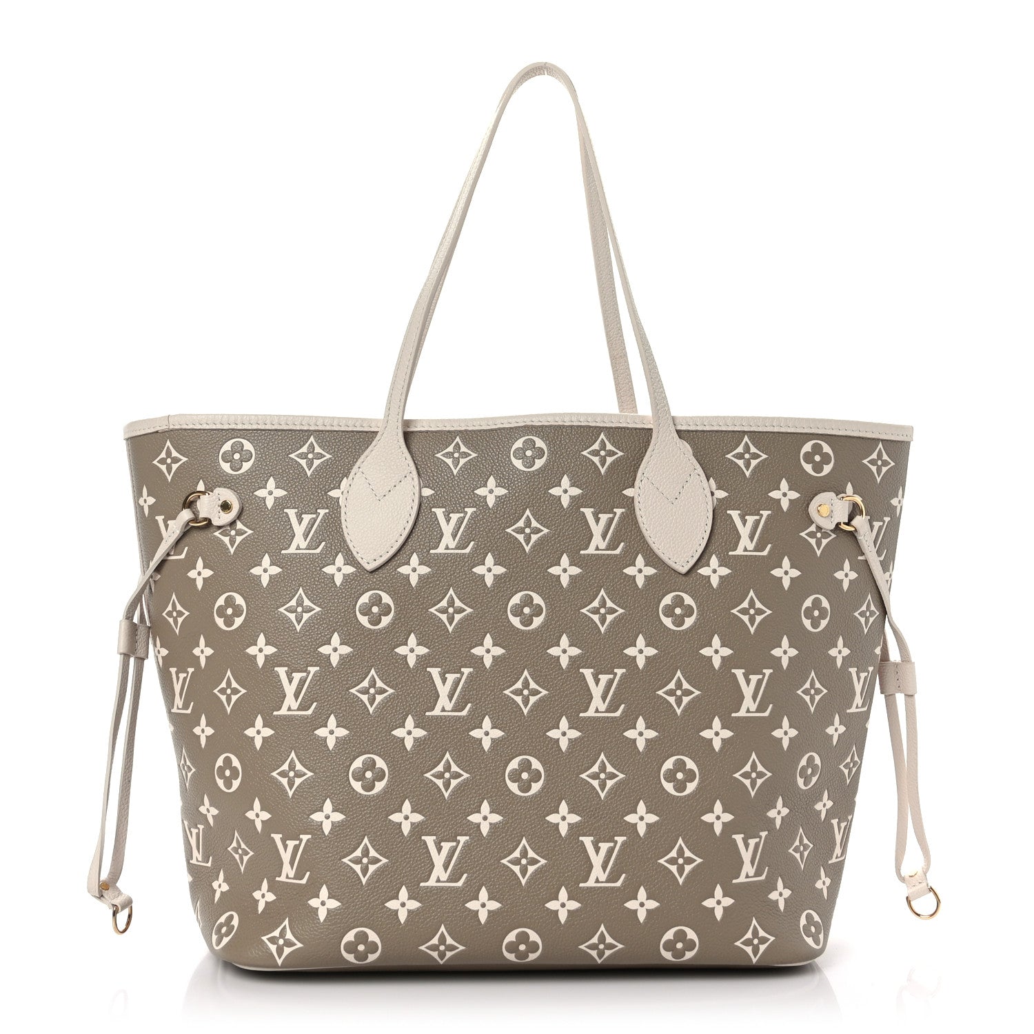 Louis Vuitton Empreinte Monogram Spring In The City Neverfull MM Kaki Beige Cream 1 of 10