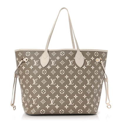 Louis Vuitton Empreinte Monogram Spring In The City Neverfull MM Kaki Beige Cream 1 of 10