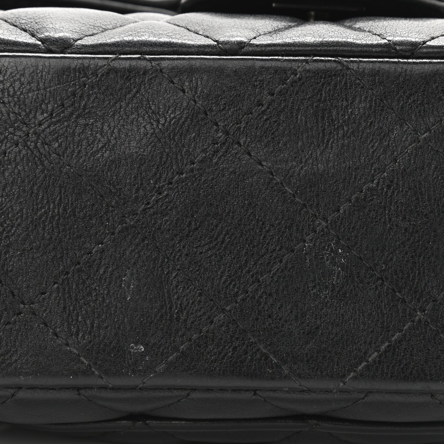 Chanel Crumpled Calfskin Quilted Mini Rectangular Flap So Black 12 of 12