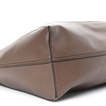 Gucci GG Supreme Monogram Web Ophidia Tote Brown 10 of 11