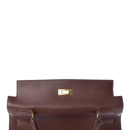 Hermes Courchevel Kelly Sellier 32 Chocolate 16 of 34
