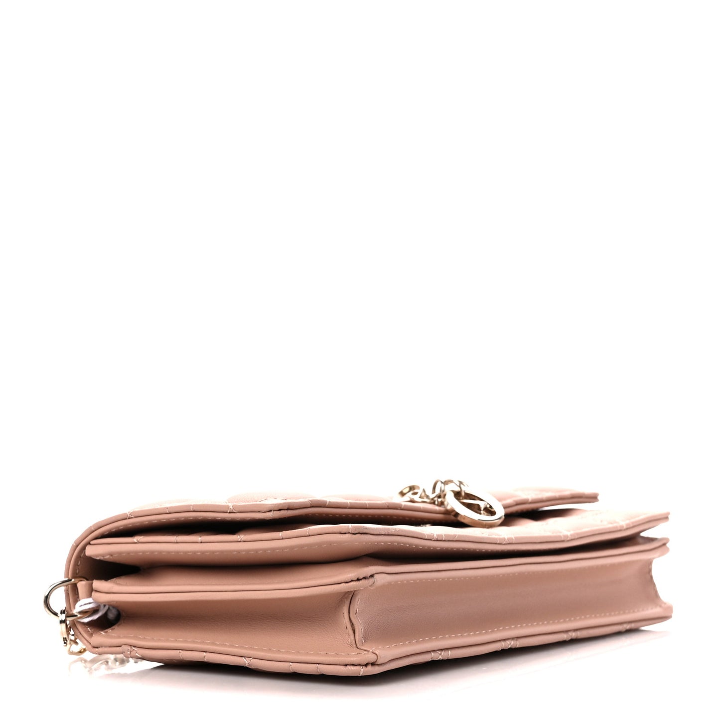 Lambskin Cannage Mini My Dior Top Handle Clutch Rose Des Vents