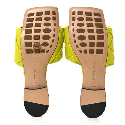 Bottega Veneta Nappa Maxi Intrecciato Lido Flat Sandals 37.5 Kiwi 5 of 7