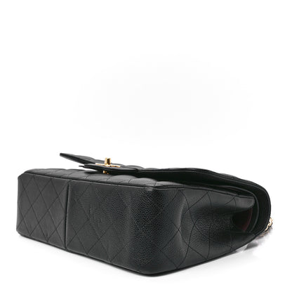 Chanel Caviar Quilted Jumbo Double Flap Black 10 of 12