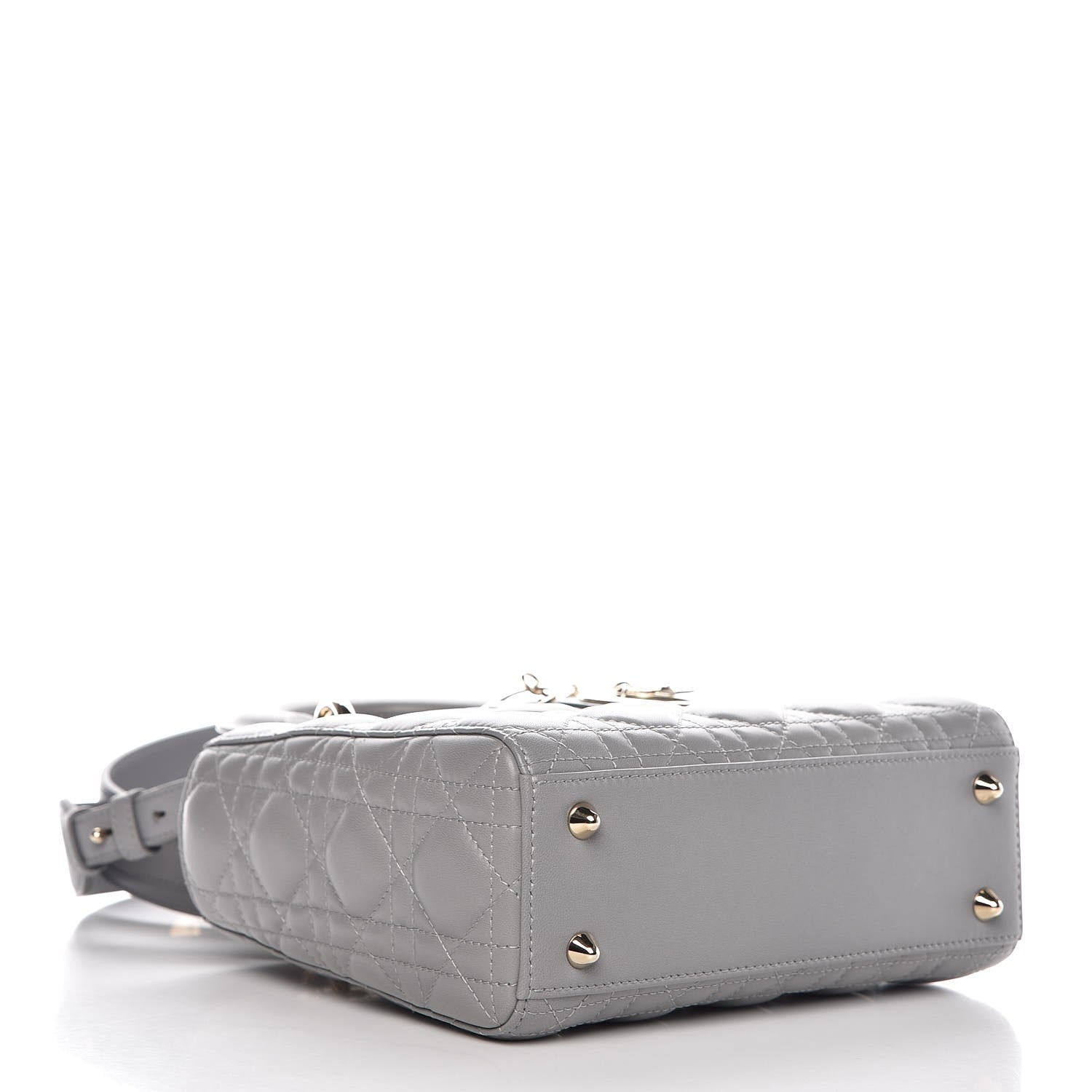 Christian Dior Lambskin Cannage Small My Lady Dior Gris 4 of 9