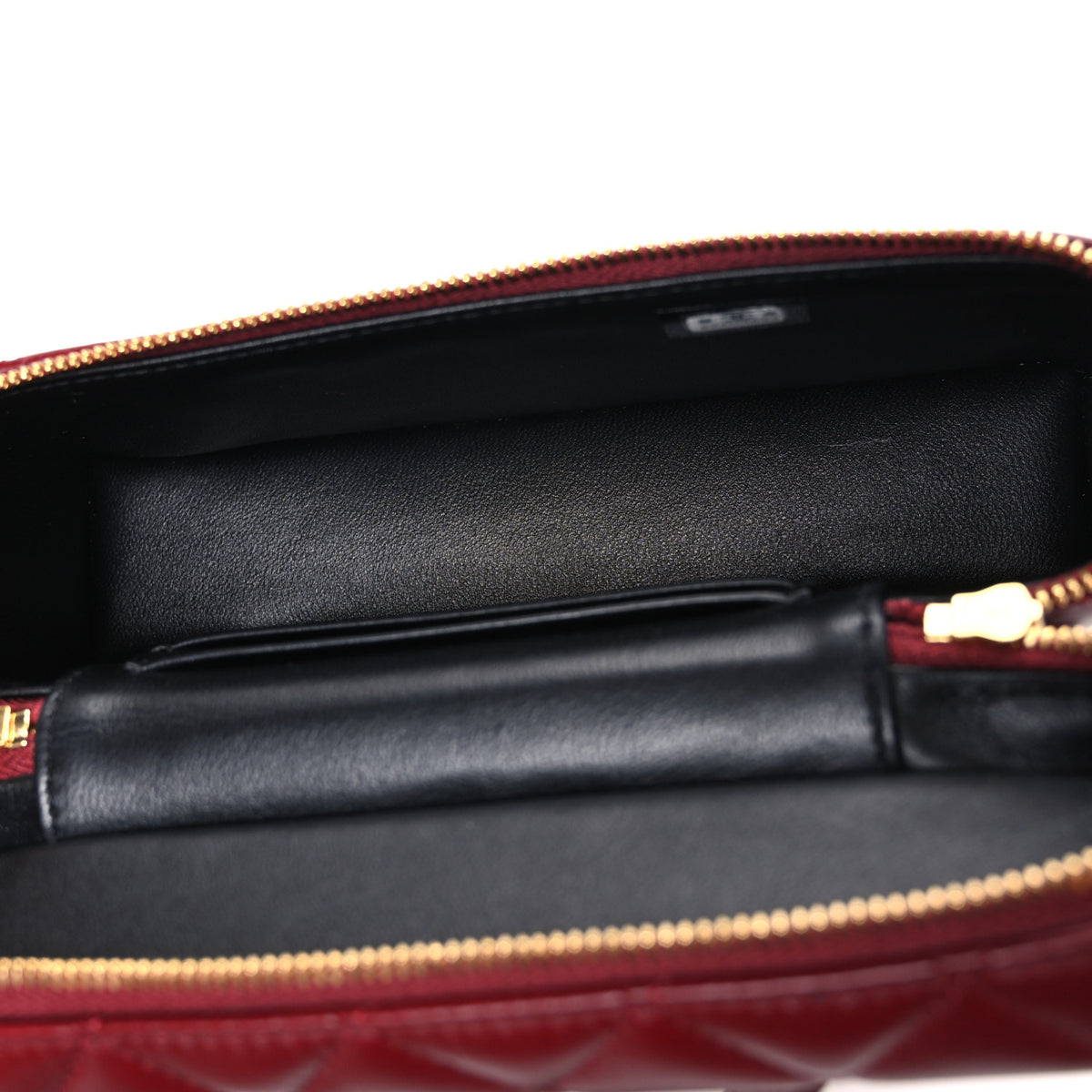 Chanel Lambskin Quilted Top Handle Slim Vanity With Chain Burgundy 5 of 11