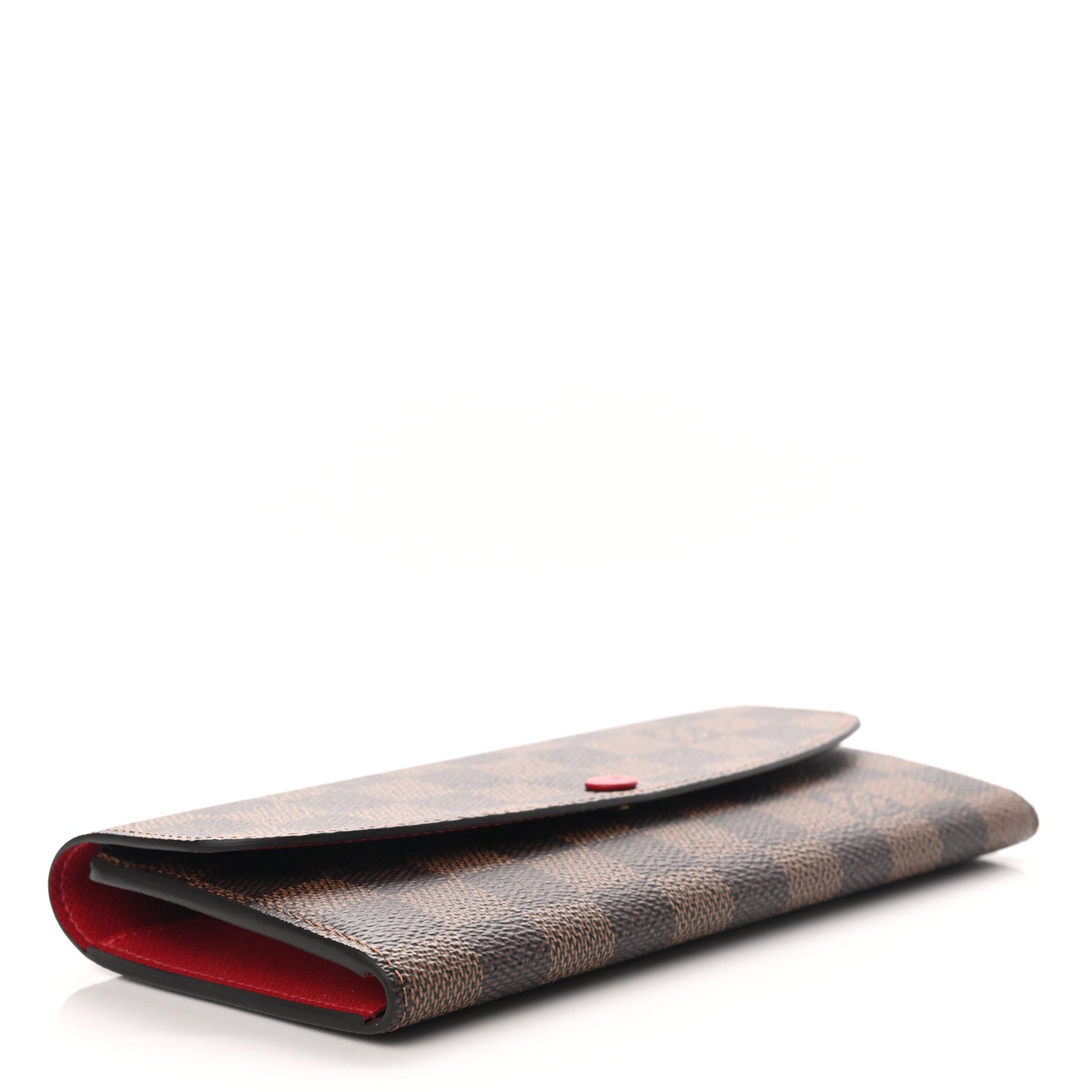 Louis Vuitton Damier Ebene Emilie Wallet Red 3 of 5