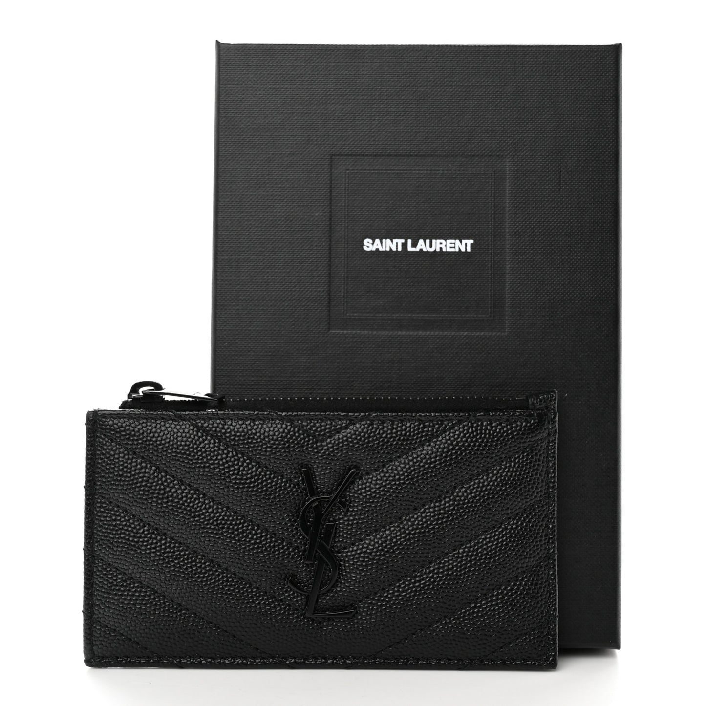 Monogram Grain de Poudre 5 Fragments Zip Pouch Card Holder Black