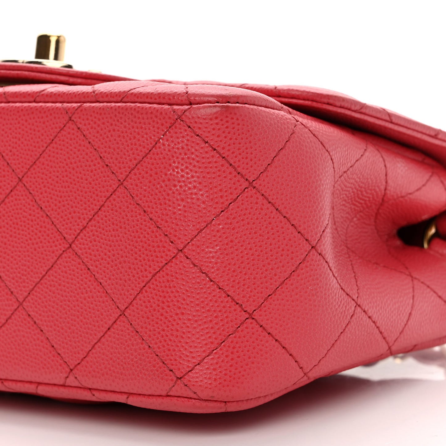 Caviar Quilted Mini Square Flap Pink
