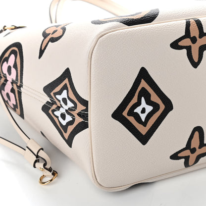 Louis Vuitton Monogram Giant Wild At Heart Neverfull MM Creme 7 of 9