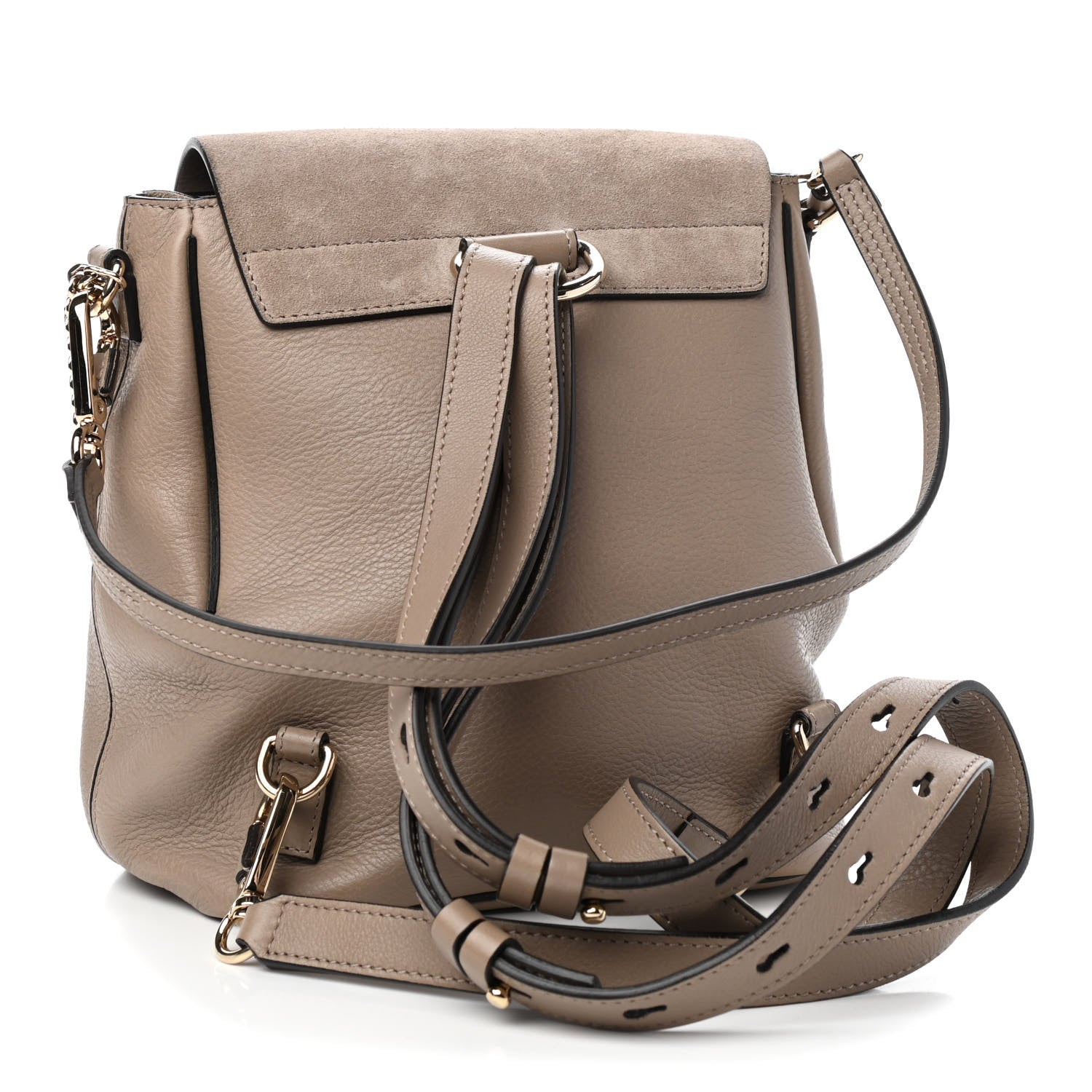 Chloe Suede Calfskin Medium Faye Backpack Motty Grey 4 of 9
