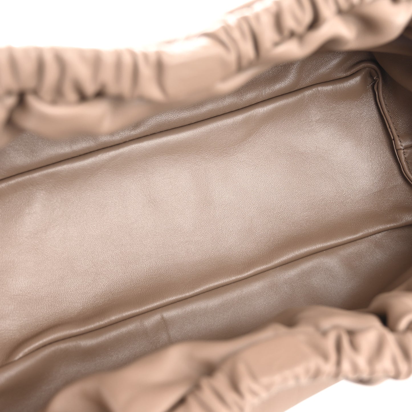 Lambskin Cloud Oversized Clutch Biscotto