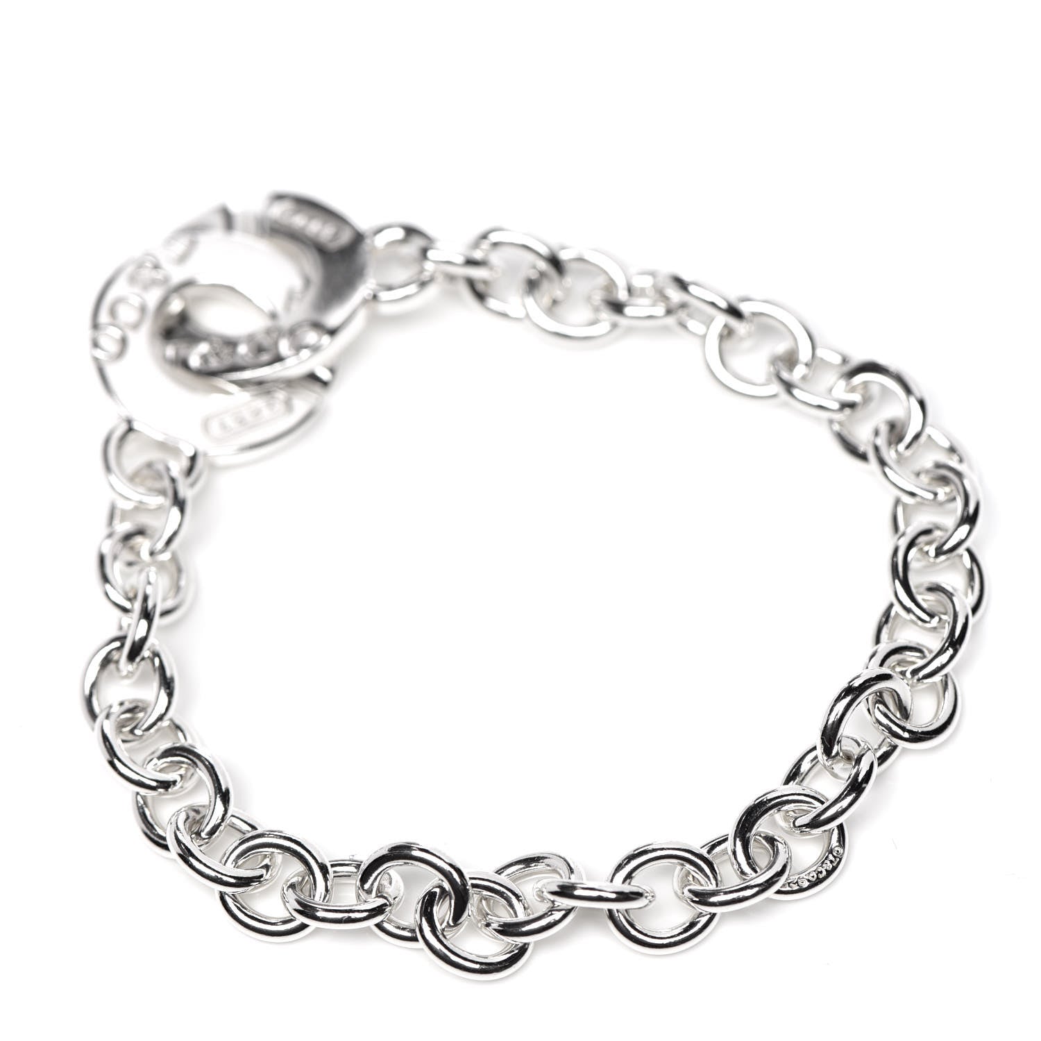 Tiffany Sterling Silver 1837 Circle Clasp Bracelet 3 of 6