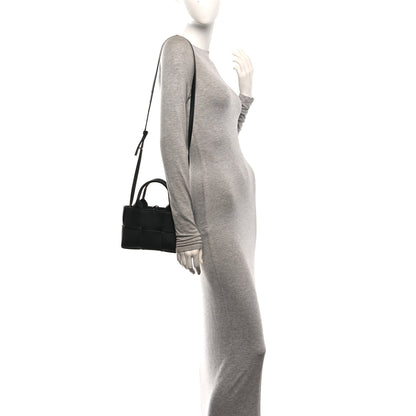 Bottega Veneta Grained Calfskin Maxi Intrecciato Mini Arco Tote Black 2 of 9