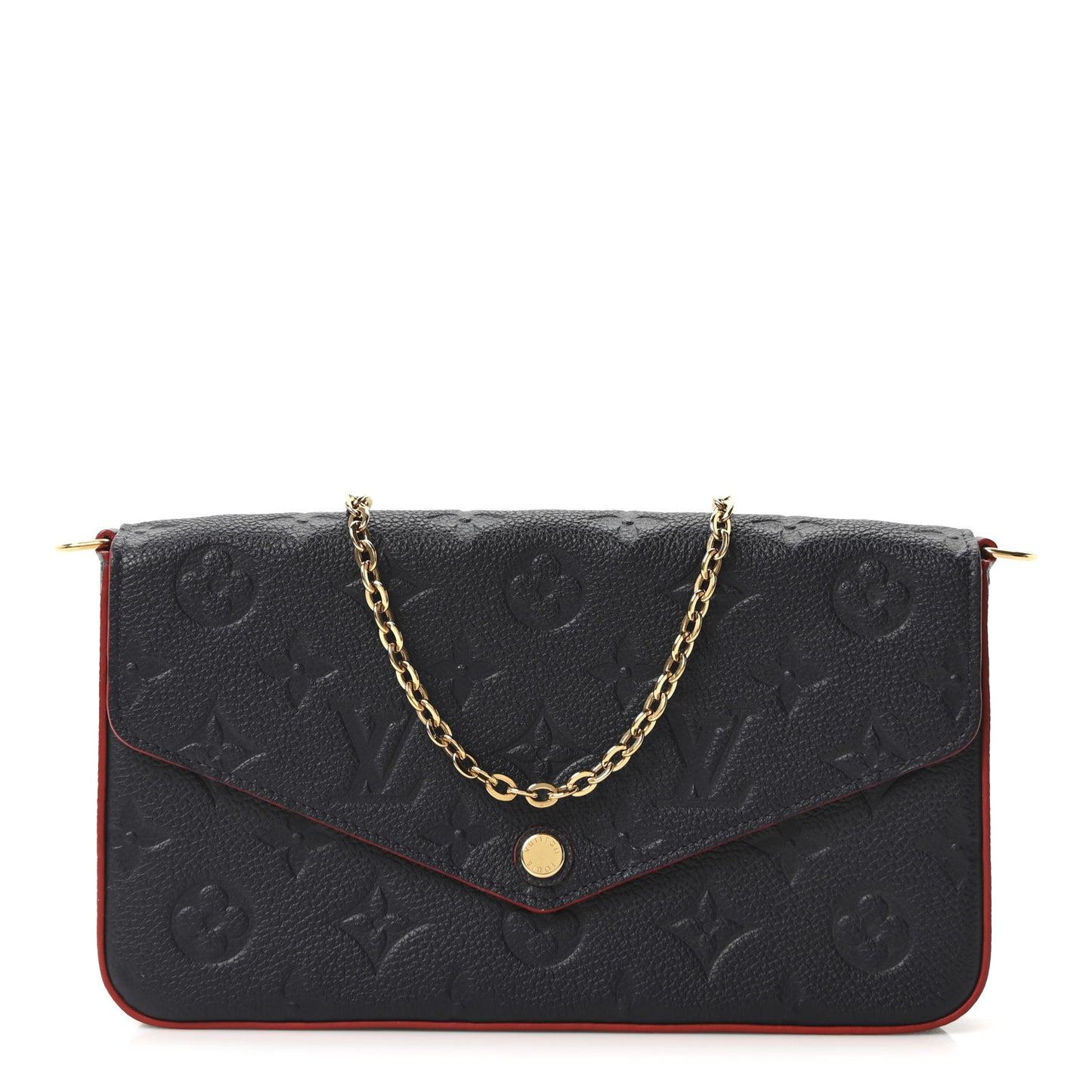 Empreinte Pochette Felicie Chain Wallet Marine Rouge