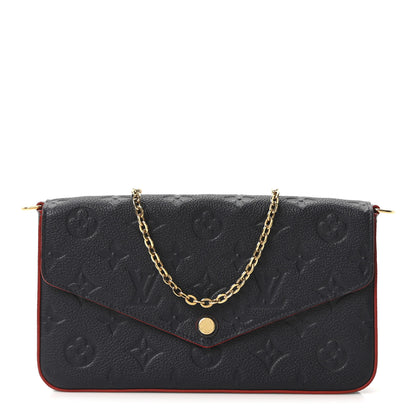Louis Vuitton Empreinte Pochette Felicie Chain Wallet Marine Rouge 1 of 12
