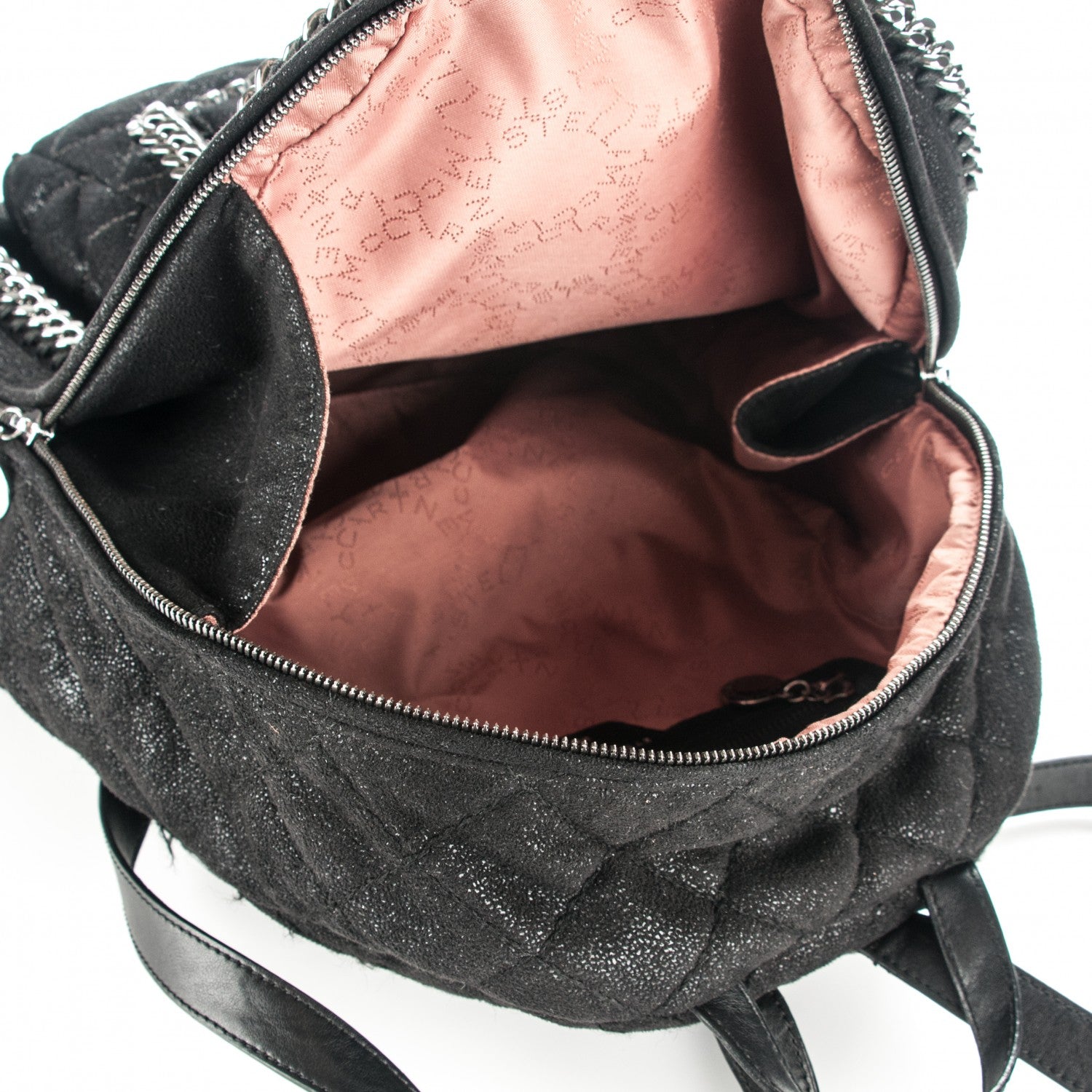 Stella McCartney Shaggy Deer Quilted Falabella Backpack Black 5 of 8