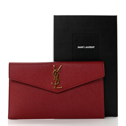 Saint Laurent Grain De Poudre Uptown Pouch Red 8 of 8