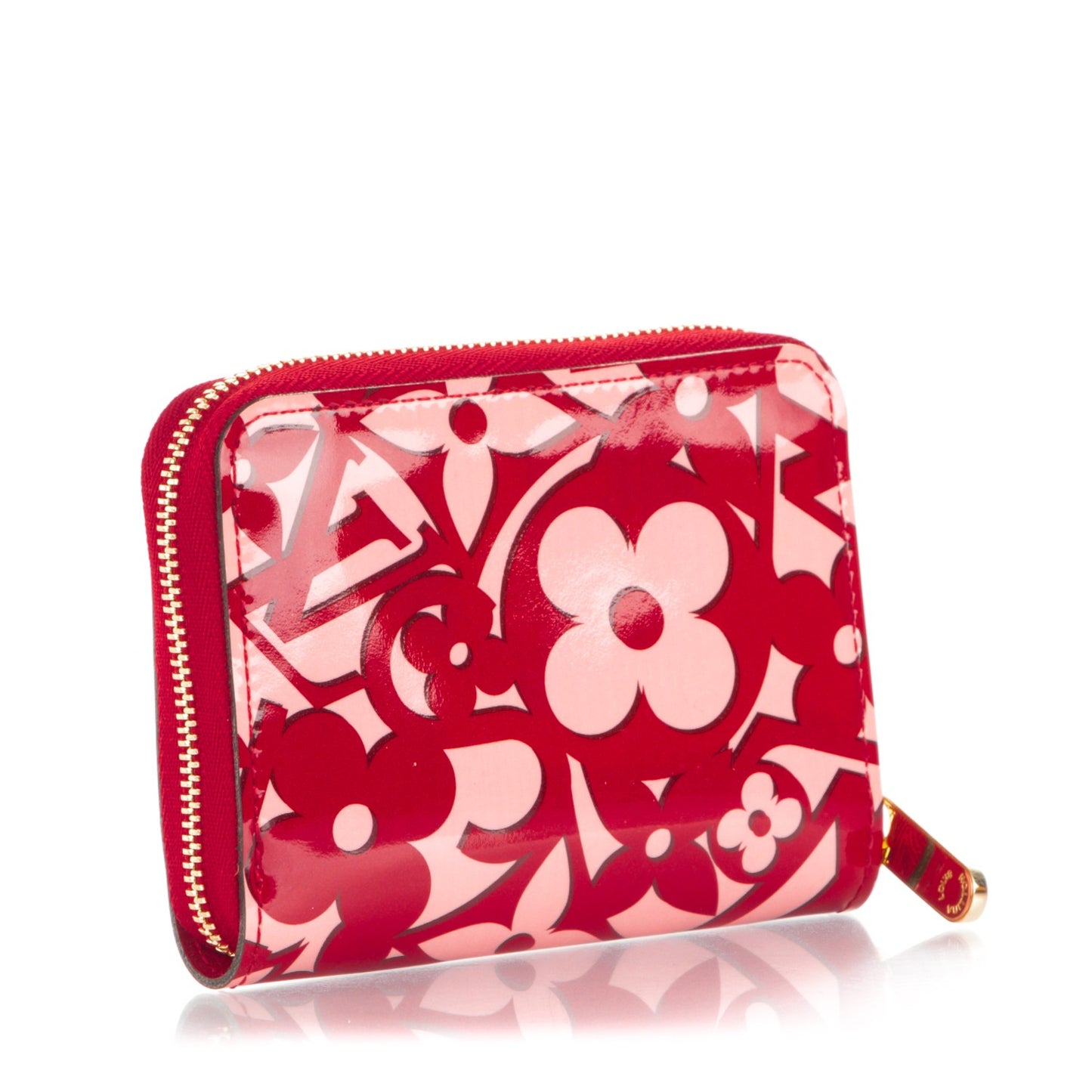 Patent Sweet Monogram Zippy Coin Purse Pomme D'Amour