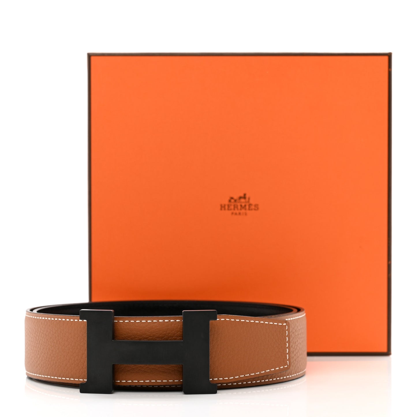Box Togo So Black H Belt 90/36 Black Gold