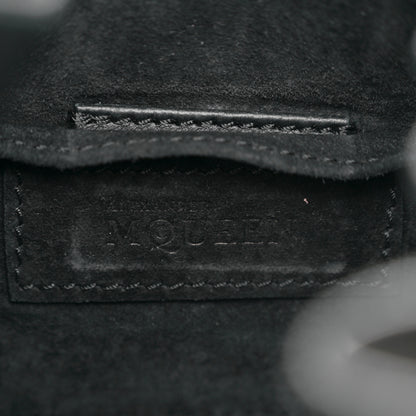 Alexander McQueen Nappa Studded Skull Box Chain Clutch Black Gold 9 of 13