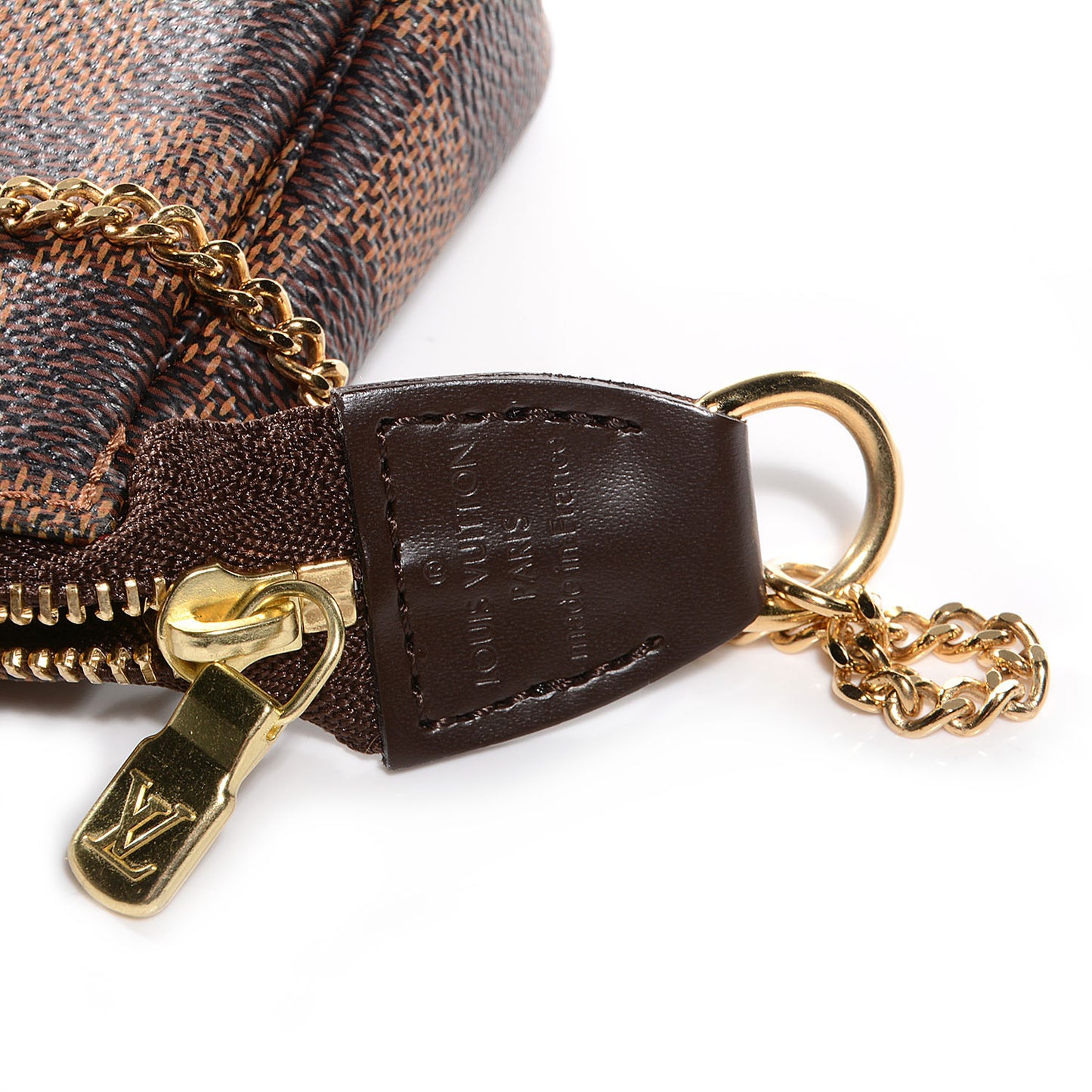 Damier Ebene Mini Pochette Accessories Bag