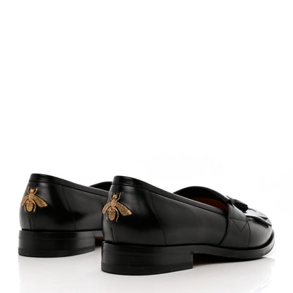Gucci Calfskin Mens Tassel Loafers 8 Black 4 of 17