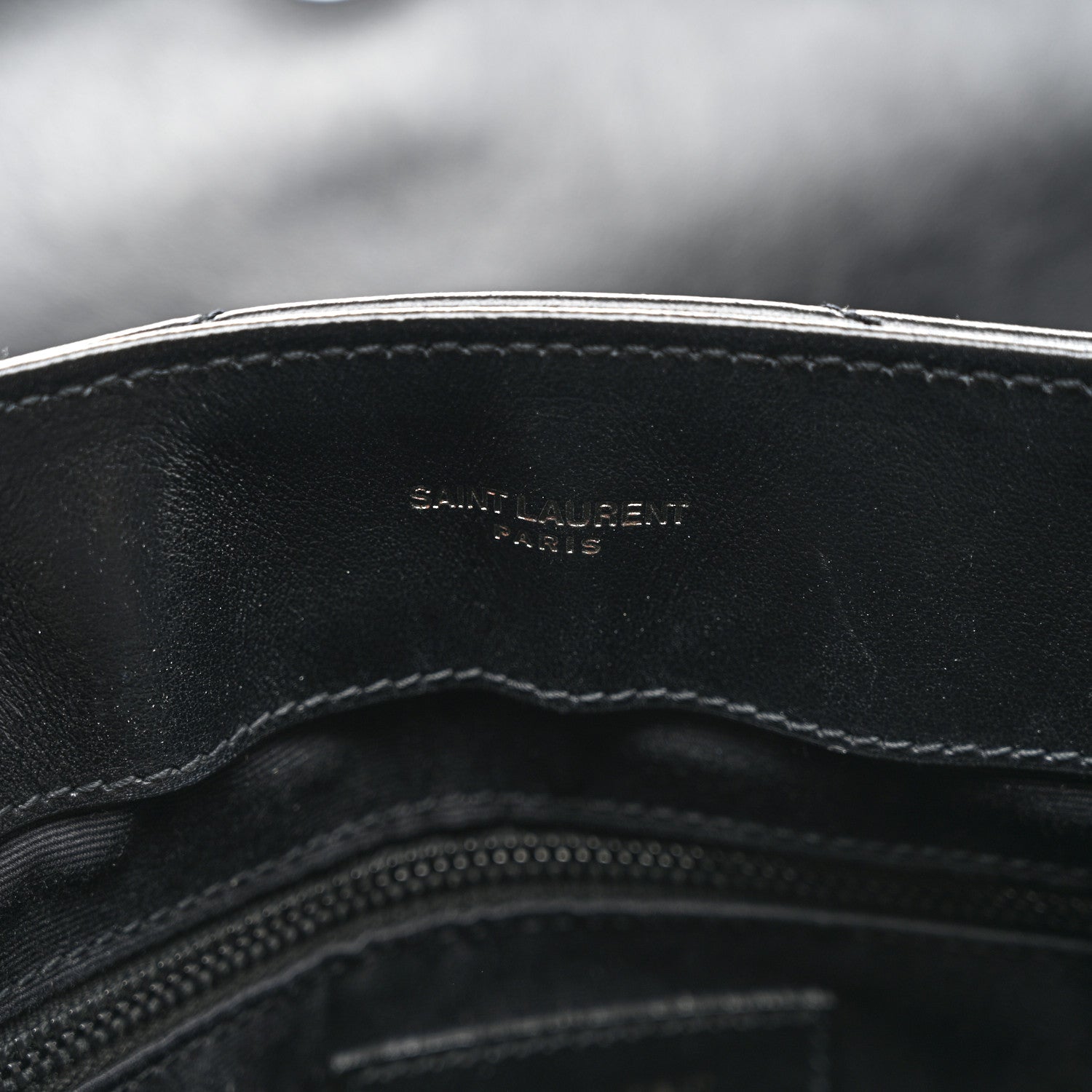 Saint Laurent Calfskin Y Quilted Monogram Monochrome Medium Loulou Chain Satchel Black 7 of 12