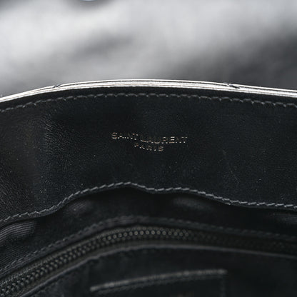 Saint Laurent Calfskin Y Quilted Monogram Monochrome Medium Loulou Chain Satchel Black 7 of 12