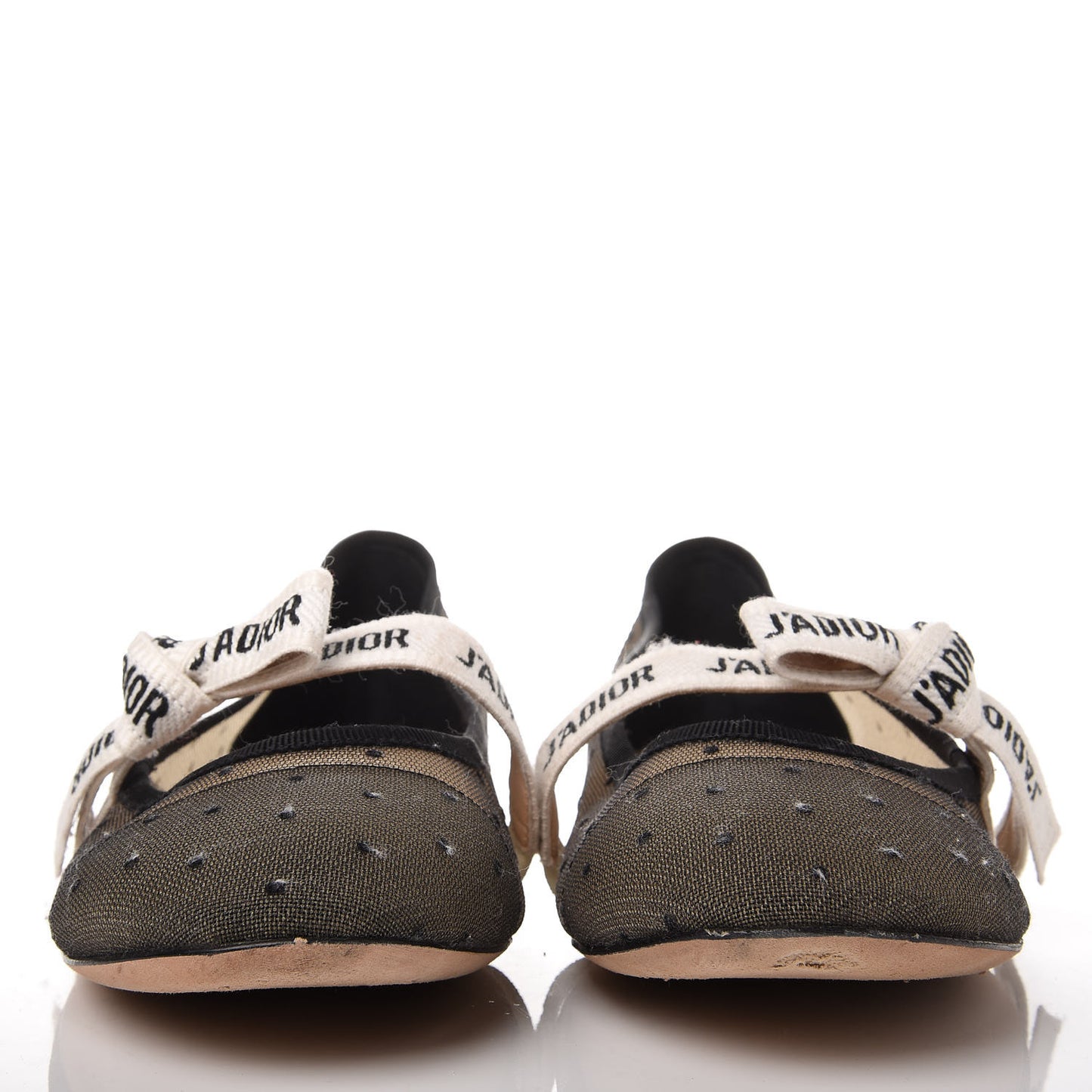Swiss Tulle Dotted Miss J'Adior Ballet Pumps 38.5 Black Nude
