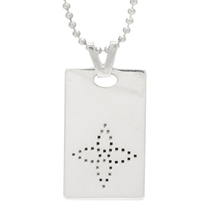 Louis Vuitton Sterling Silver LV Dog Tag Necklace 3 of 4