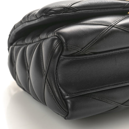 Louis Vuitton Lambskin Malletage Top Handle GO-14 MM Bleu Marine 9 of 10