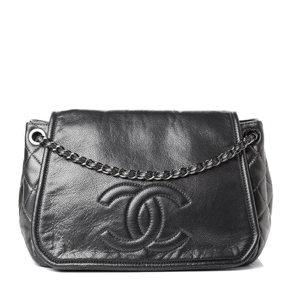 Chanel Metallic Caviar Timeless CC Accordion Flap Dark Silver 1 of 4