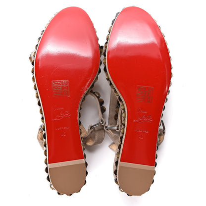 Christian Louboutin Suede Cataclou 60 Platform Sandals 40 Sable 5 of 10