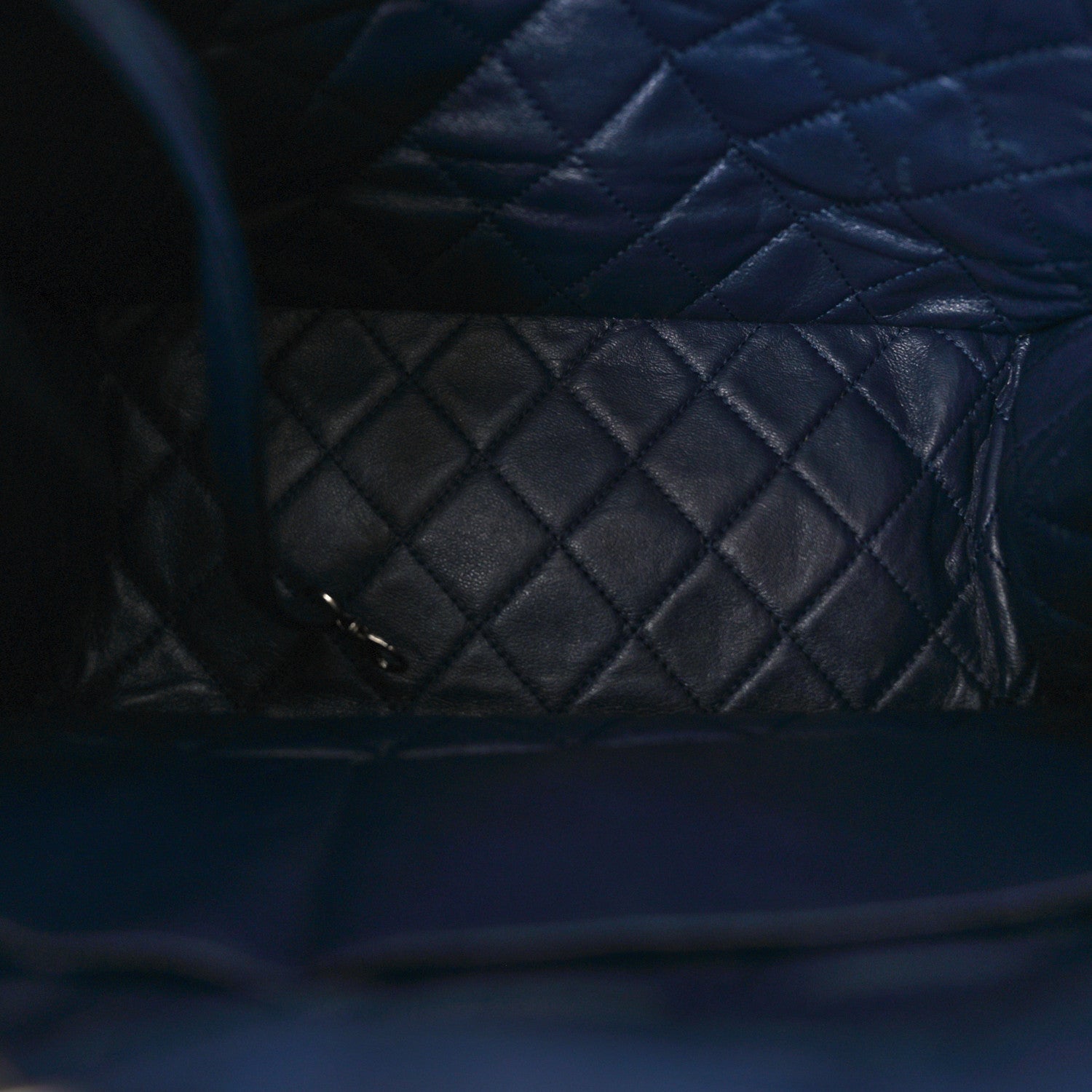 Chanel Calfskin Stitched Large Urban Luxury Drawstring Backpack Navy Blue 5 of 18