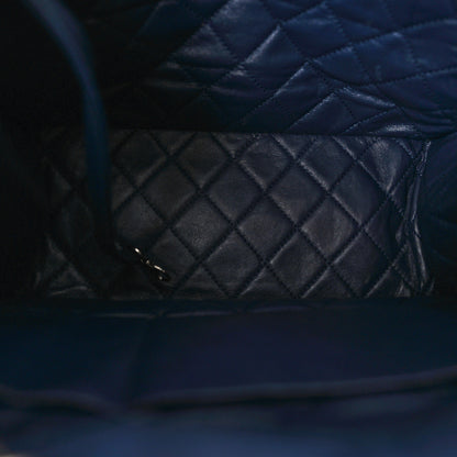Chanel Calfskin Stitched Large Urban Luxury Drawstring Backpack Navy Blue 5 of 18