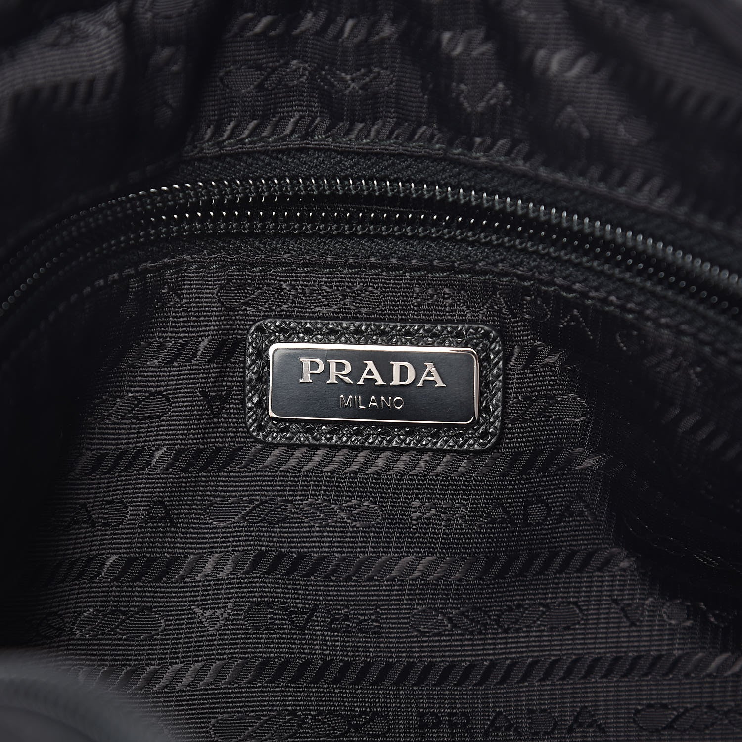 Prada Tessuto Nylon Saffiano Wristlet Black 6 of 10
