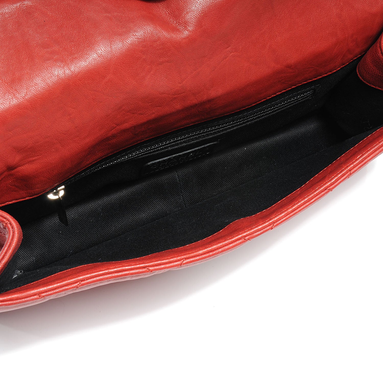 Chanel Lambskin Jumbo Take Away Flap Bag Red 5 of 8