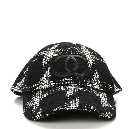 Chanel Tweed CC Cap Hat S Black White 2 of 8