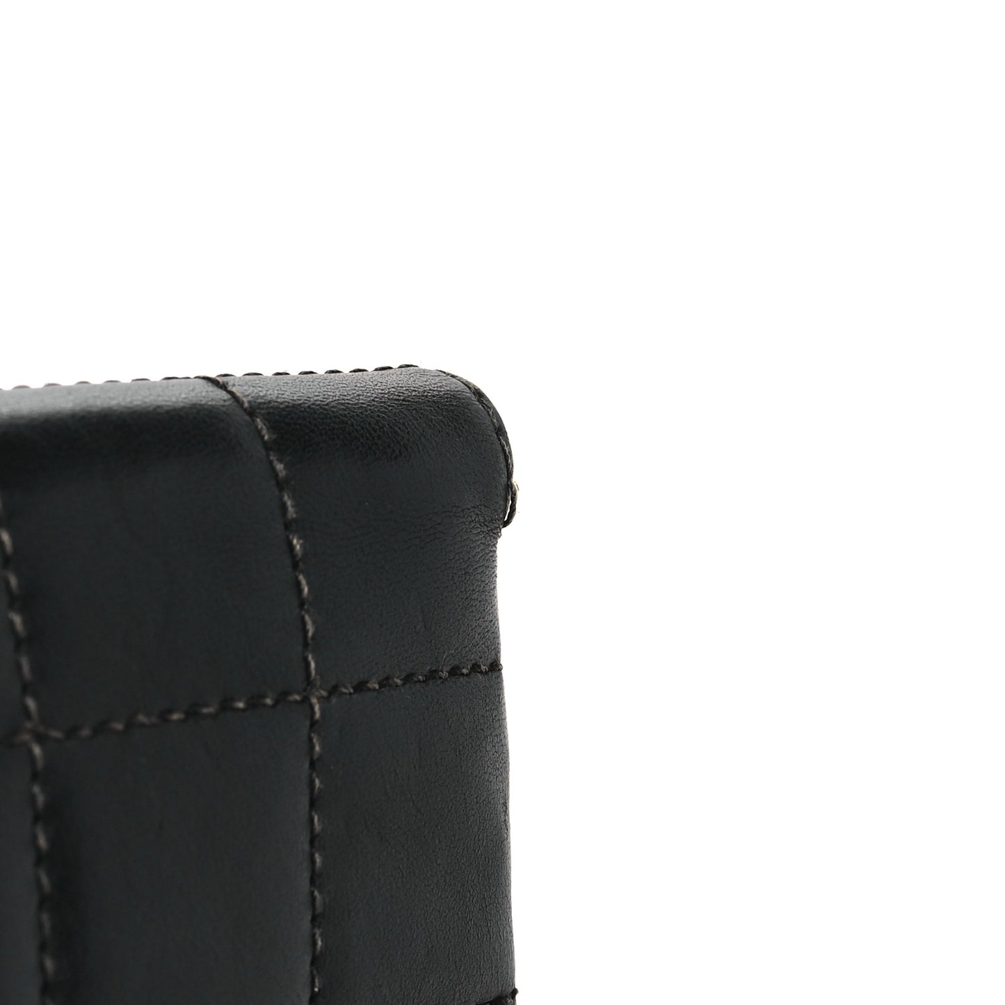 Lambskin Chocolate Bar Mademoiselle Flap Shoulder Bag Black